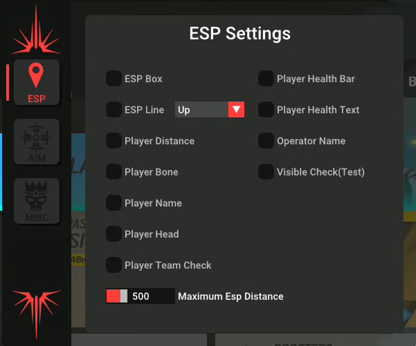 ESP Settings